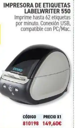 Carlin Impresora de etiquetas labelwriter 550 oferta