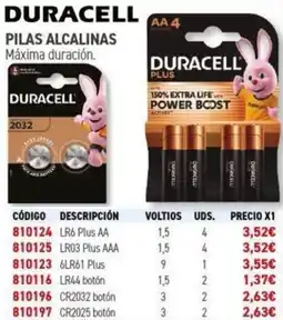 Carlin DURACELL Pilas alcalinas oferta