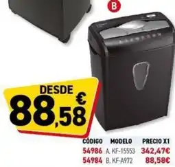 Carlin Q-CONNECT Destructoras mod. kf-15553: oferta