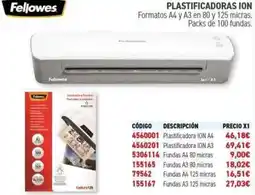 Carlin FELLOWES Plastificadoras ion oferta