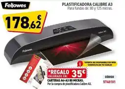 Carlin FELLOWES Plastificadora calibre a3 oferta