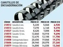 Carlin Canutillos de encuadernación oferta