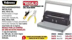 Carlin FELLOWES Encuadernadoras metálicas oferta