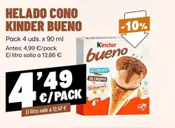 AhorraMas KINDER BUENO Helado cono oferta