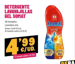 AhorraMas SOMAT Detergente lavavajillas gel oferta