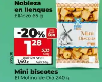 Dia EL MOLINO DE DIA Mini biscotes oferta