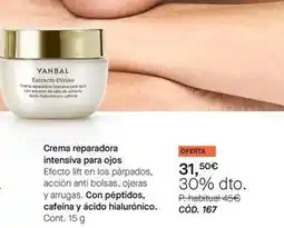 Yanbal Crema reparadora intensiva para ojos oferta