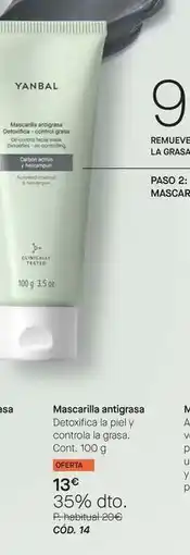 Yanbal Mascarilla antigasa oferta