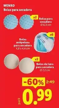 Ocine Wenko - bolas para secadora oferta