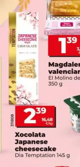 Dia DIA TEMPTATION Xocolata Japanese cheesecake oferta