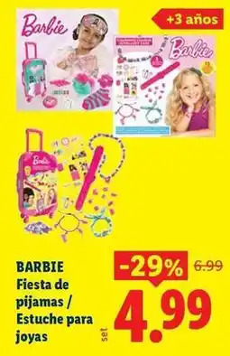 Ocine Barbie - fiesta de pijamas/estuche para joyas oferta