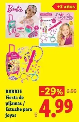 Barbie - fiesta de pijamas/estuche para joyas
