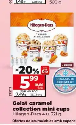 Dia HÄAGEN-DAZS Gelat caramel collection mini cups oferta