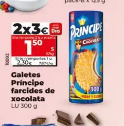 Dia LU Galetes Príncipe farcides de xocolata oferta