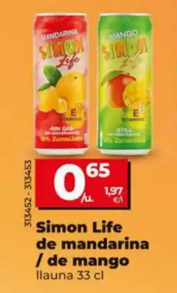 Dia SIMON LIFE de mandarina / de mango oferta