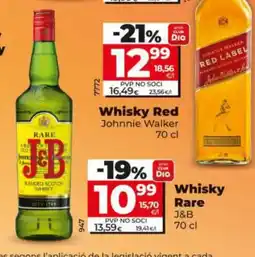 Dia J&B Whisky Rare oferta