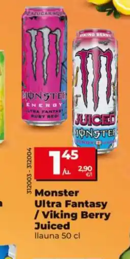 Dia MONSTER Ultra Fantasy / Viking Berry Juiced llauna oferta