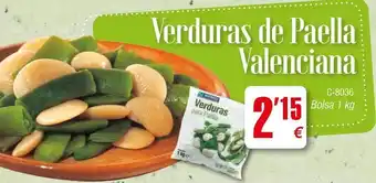 Verduras de paella valenciana