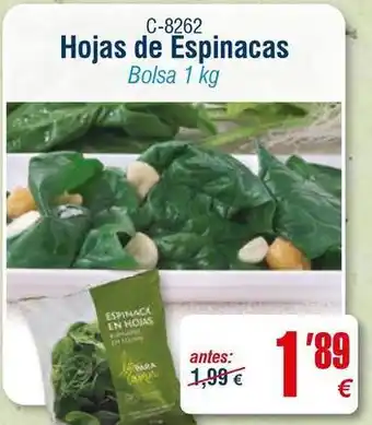 Hojas de espinacas