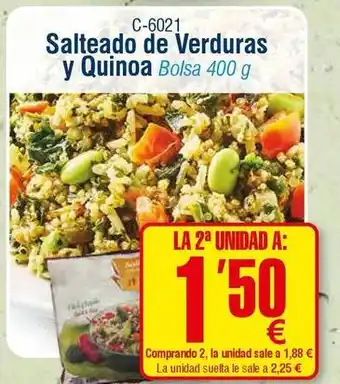 Abordo Salteado de verduras y quinoa oferta