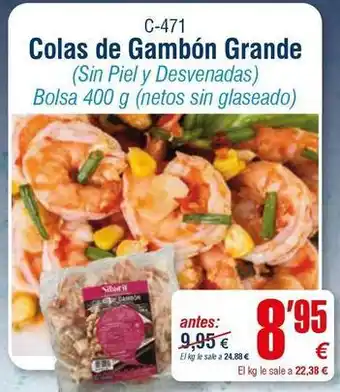 Colas de gambon grande