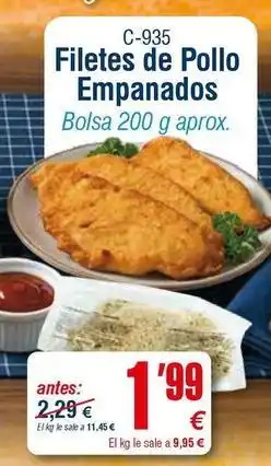 Abordo Filetes de pollo empanados oferta