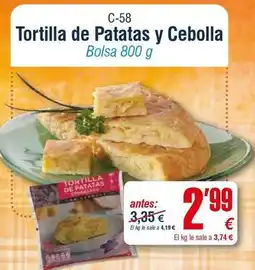 Abordo Tortilla de patatas y cebolla oferta