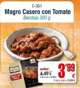 Abordo Magro casero con tomate oferta