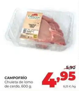 Alimerka Campofrío - chuleta de lomo de cerdo oferta