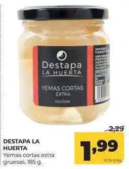 Alimerka Destapa la huerta - yemas cortas extra gruesas oferta