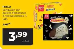 Alimerka Frigo - sandwich con galleta dinosaurus o filipinos blanco oferta