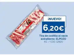 Dialsur Cash & Carry ELPOZO Tira de costilla al vacío extratiern oferta