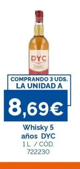 Dialsur Cash & Carry DYC Whisky 5 años oferta