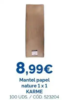 Dialsur Cash & Carry KARME Mantel papel nature oferta