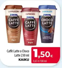 Spar La Palma KAIKU Caffe Latte o Choco Latte oferta