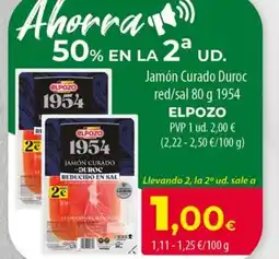 Spar La Palma ELPOZO 1954 Jamón Curado Duroc red/sal oferta