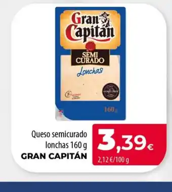 Spar La Palma GRAN CAPITÁN Queso semicurado lonchas oferta
