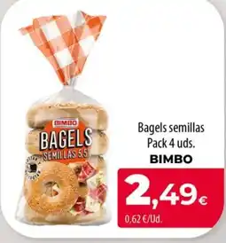 Spar La Palma BIMBO Bagels semillas Pack 4 uds oferta