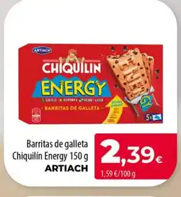 Spar La Palma ARTIACH Barritas de galleta Chiquilín Energy oferta