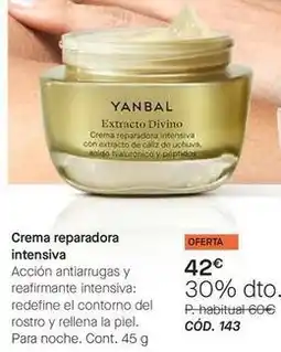 Yanbal Crema reparadora intensiva oferta