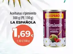 Spar La Palma LA ESPAÑOLA Aceitunas r/pimiento oferta