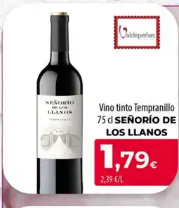 Spar La Palma SEÑORIO DE LOS LLANOS Vino tinto Tempranillo oferta