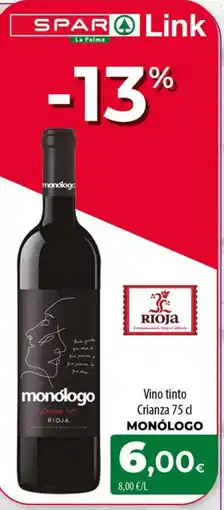 Spar La Palma MONÓLOGO Vino tinto Crianza oferta