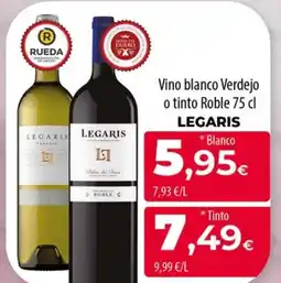 Spar La Palma LEGARIS Vino blanco Verdejo o tinto Roble oferta
