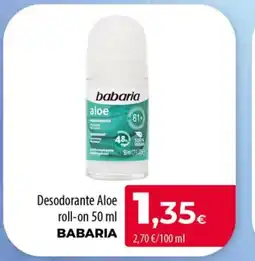Spar La Palma BABARIA Desodorante Aloe roll-on oferta