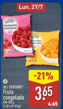 ALDI ALL SEASONS Fruta congelada oferta