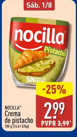 ALDI NOCILLA Crema de pistacho oferta