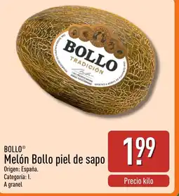 ALDI BOLLO Melón Bollo piel de sapo oferta