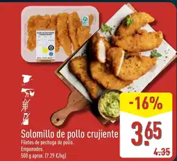 ALDI Solomillo de pollo crujiente oferta