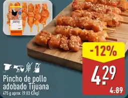 ALDI Pincho de pollo adobado Tijuana oferta